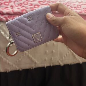 Victoria's Secret Purple Quilted Keychain Holder